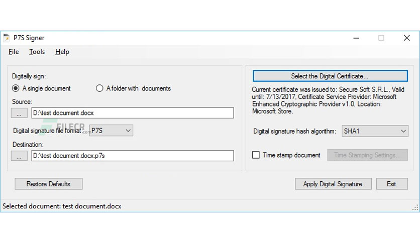 SecureSoft P7S Signer Crack